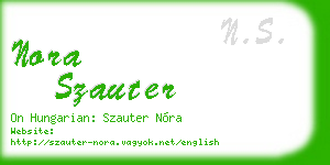 nora szauter business card
